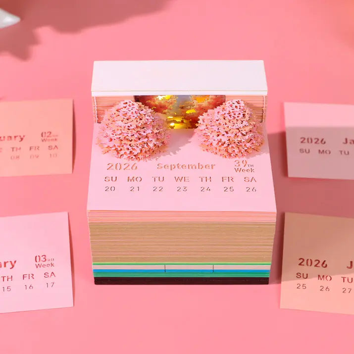 Calendra3D® 2026 - Peach Forest