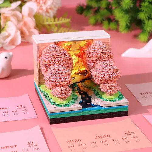 Calendra3D® 2026 - Peach Forest