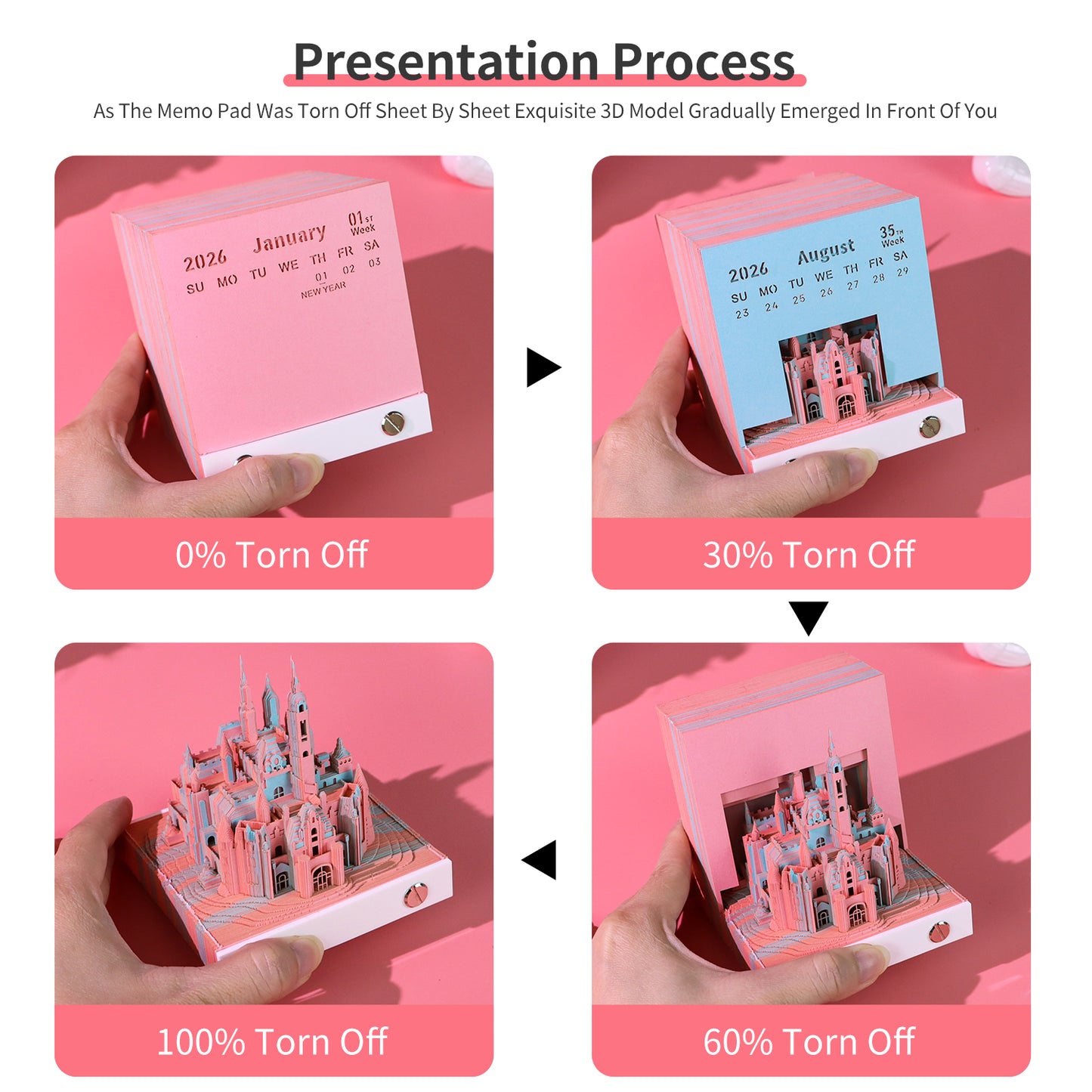 Calendra3D® 2026 - Pink Castle